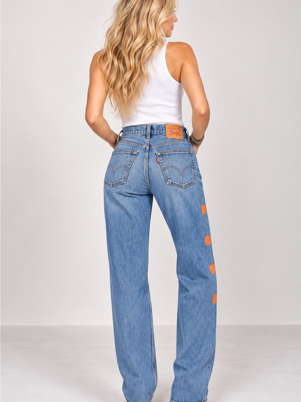 Vintage Levi’s 1990s–Early 2000s Levi’s 501 Hand-Painted Jeans - Picture 4 of 13